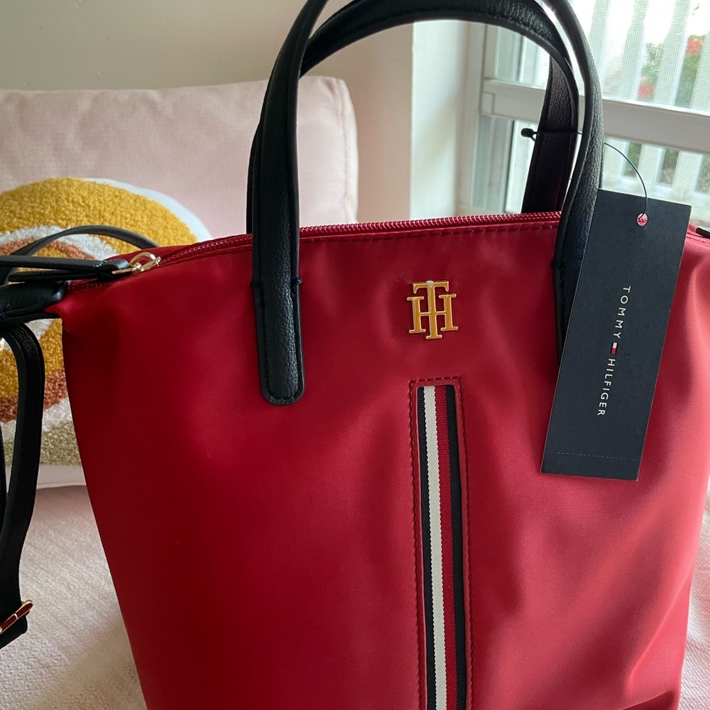 Tommy Hilfiger Red Tote Bag - Picture 2 of 2